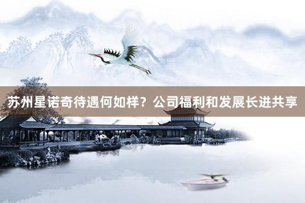 苏州星诺奇待遇何如样？公司福利和发展长进共享